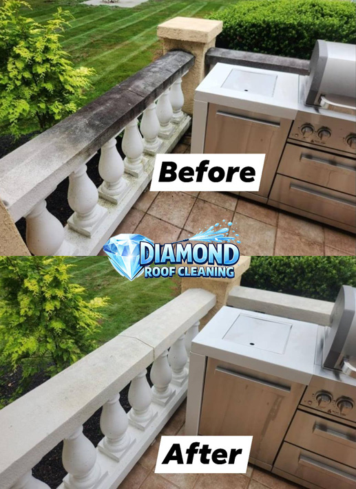 Pressure washing service at a home in Medford NJ